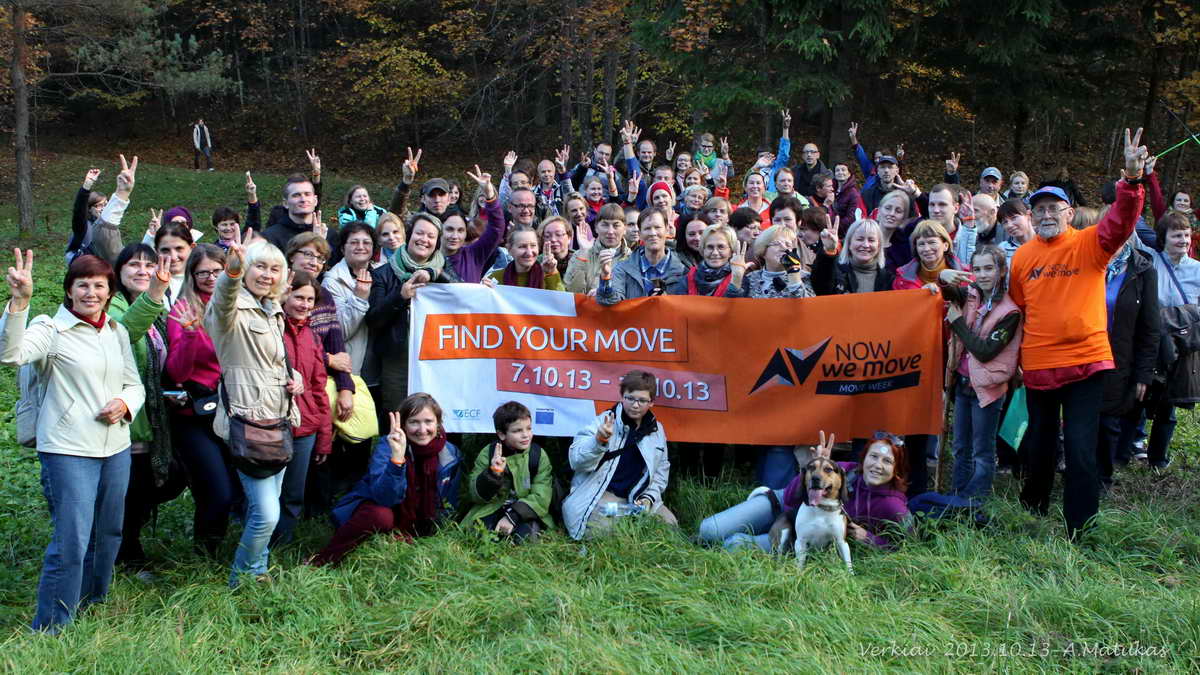 2013-10-13 Tarptautinės judėjimo savaitės renginio Verkiuose akimirkos