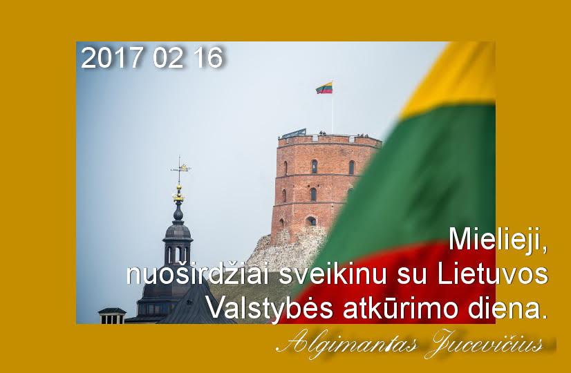 Vasario 16-osios sveikinimas